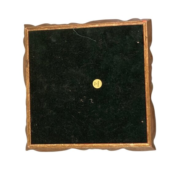 Victorian Style Decorative Box With Embossed Design And Gold Accents - Picture 8 of 10